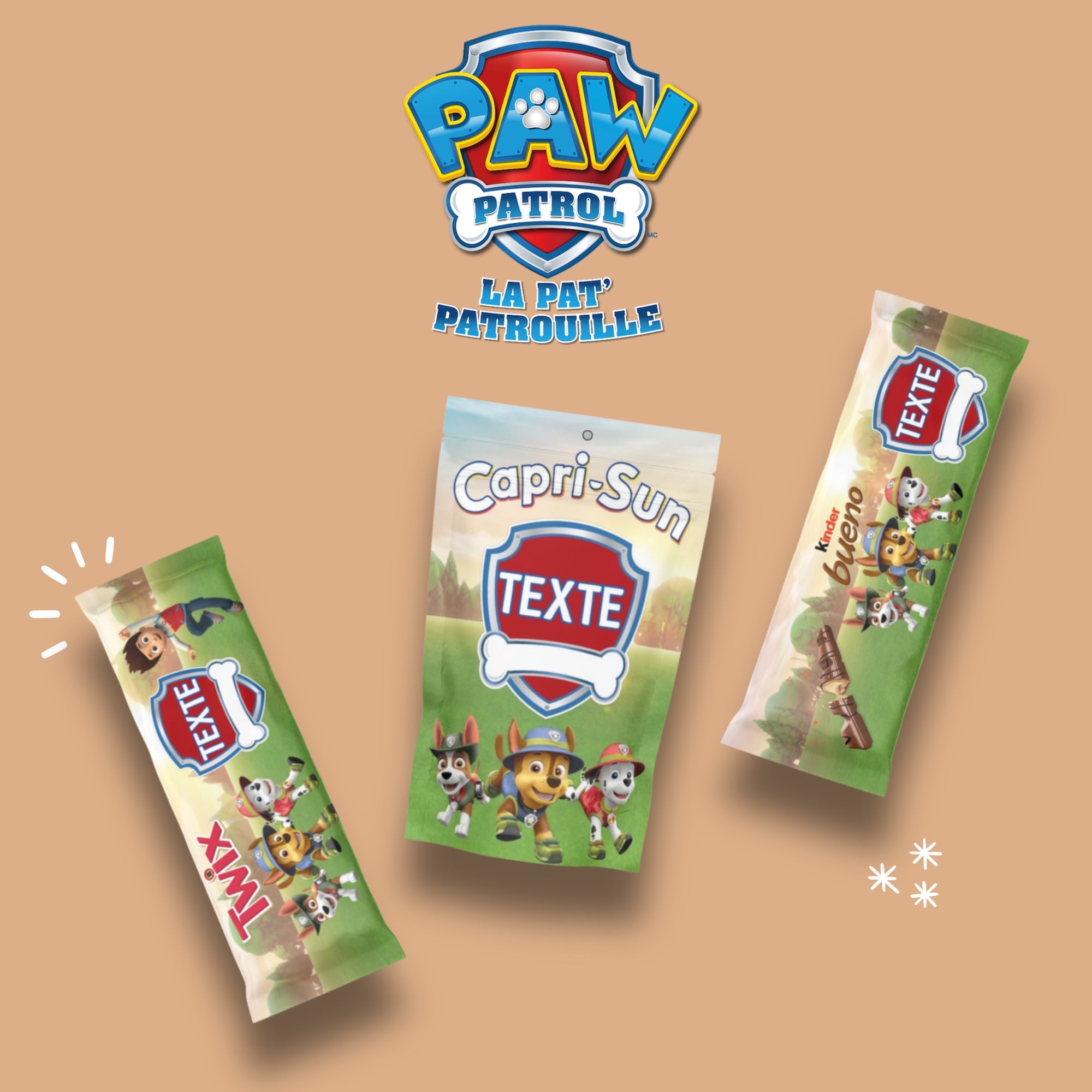 Imprimez nos étiquettes personnalisées pour une fête Pat Patrouille inoubliable !